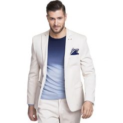 Marynarka LEONARDO MAES000059. Brązowe marynarki męskie Giacomo Conti, na lato, m, bez wzorów, z elastanu. Za 499,00 zł.