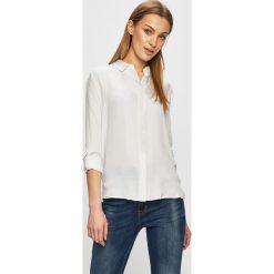 Guess Jeans - Koszula. Czarne bluzki damskie Guess Jeans, na co dzień, s, z aplikacjami, z wiskozy, bez kołnierzyka, z długim rękawem. W wyprzedaży za 219,90 zł.