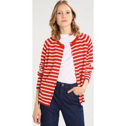 Kardigany damskie: Mads Nørgaard STRIPE CIMONA Kardigan red/ecru