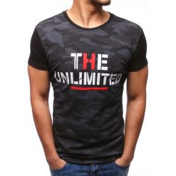 T-shirty męskie z nadrukiem: T-shirt męski z nadrukiem czarny (rx2754)