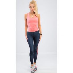 Granatowe legginsy z koralowym napisem 13930. Pomarańczowe legginsy damskie Fasardi, xs, z napisami. Za 59,00 zł.