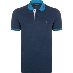 Koszulka polo w kolorze granatowym. Niebieskie koszulki męskie Giorgio di Mare, s, z haftami, z bawełny, bez rękawów. W wyprzedaży za 87,95 zł.