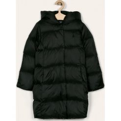Polo Ralph Lauren - Kurtka puchowa dziecięca 128-176 cm. Czarne kurtki dziewczęce Polo Ralph Lauren, bez wzorów, z nylonu, długie, z kapturem. Za 899,90 zł.