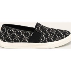 Lauren Ralph Lauren - Tenisówki. Czarne trampki i tenisówki damskie Lauren Ralph Lauren, bez wzorów, z gumy, bez zapięcia. Za 299,90 zł.