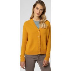 Marie Lund - Kardigan damski, żółty. Żółte swetry damskie Marie Lund, xxl, bez wzorów, z wełny. Za 249,95 zł.