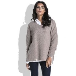 Sweter F449. Swetry damskie Fobya, s, bez wzorów, bez rękawów, bez kaptura. Za 114,00 zł.