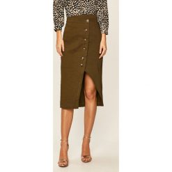 Pinko - Spódnica. Zielone spódniczki damskie Pinko, na co dzień, bez wzorów, z elastanu, casualowe, midi, proste. Za 879,90 zł.