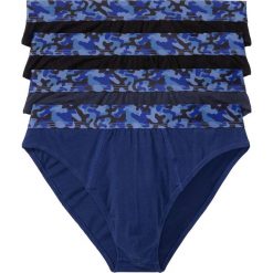 Slipy bonprix czarno-ciemnoniebiesko-kobaltowy. Niebieskie slipy męskie bonprix, xl, moro. Za 24,99 zł.
