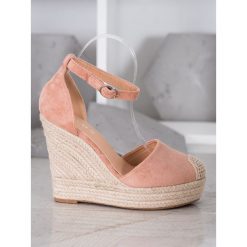 Stylowe espadryle na koturnie. Espadryle damskie SHELOVET, bez wzorów, z zamszu, bez obcasa, na koturnie. Za 109,00 zł.