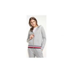 Bluzy Tommy Hilfiger WW0WW24971 HERITAGE ZIP. Szare bluzy damskie TOMMY HILFIGER, xl, bez wzorów, bez rękawów, bez kaptura. Za 381,56 zł.