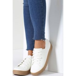 Białe Creepersy Luxurious Thing. Białe półbuty damskie marki vices, bez wzorów, na niskim obcasie, na sznurówki. Za 49,99 zł.