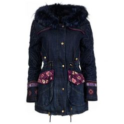 Desigual Kurtka Damska Natasha 38 Ciemnoniebieski. Czarne kurtki damskie marki Desigual, bez wzorów, bez kaptura. W wyprzedaży za 409,00 zł.