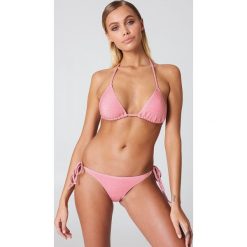 Stroje dwuczęściowe damskie: NA-KD Swimwear Dół bikini Sparkle Triangle – Pink