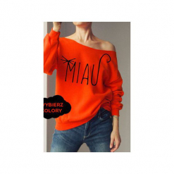 Wybierz kolory miau bluza z. Czerwone bluzy damskie marki One mug a day, s, z nadrukiem, bez rękawów, bez kaptura. Za 149,00 zł.