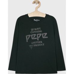 Pepe Jeans - Longsleeve dziecięcy Brown 122-180 cm. Czarne t-shirty chłopięce Pepe Jeans, z nadrukiem, z bawełny, z długim rękawem. W wyprzedaży za 59,90 zł.