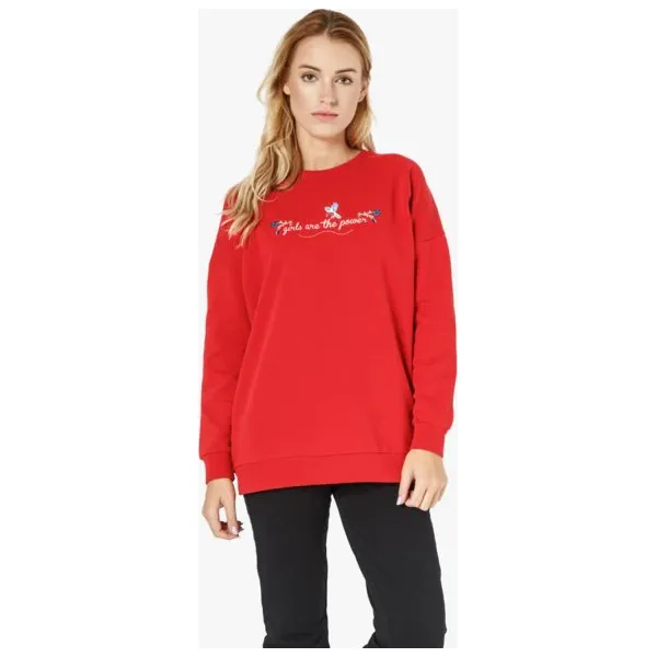 Feewear Bluza Jasper , czerwony, rozmiar XS. Czerwone bluzy damskie Feewear, s, z napisami, z bawełny, bez rękawów, bez kaptura. W wyprzedaży za 47,99 zł.