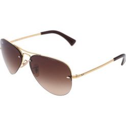 RayBan Okulary przeciwsłoneczne gold/brown. Brązowe okulary przeciwsłoneczne damskie aviatory Ray-Ban. Za 569,00 zł.