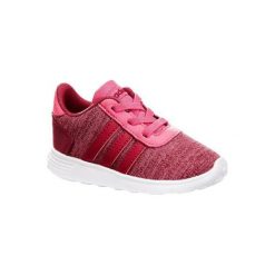 Buty do gimnastyki dla maluchów. Różowe buty sportowe damskie marki Adidas, bez wzorów, sportowe, na jogę i pilates. Za 129,99 zł.