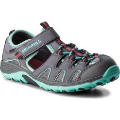 Sandały MERRELL - Hydro H2O Hike MY57961 Gry/Tur. Szare sandały dziewczęce Merrell, ze skóry, bez zapięcia. W wyprzedaży za 129,00 zł.