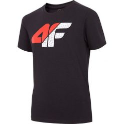 Koszulka dla chłopca 4F głęboka czerń HJL20 JTSM022A 20S. T-shirty chłopięce 4f, bez wzorów, bez rękawów. Za 39,60 zł.