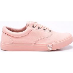 Big Star - Tenisówki. Różowe trampki i tenisówki damskie marki BIG STAR, z materiału, na sznurówki. W wyprzedaży za 59,90 zł.