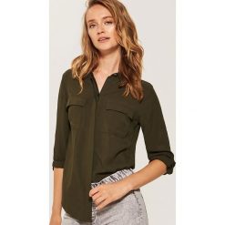 Gładka koszula - Khaki. Brązowe koszule damskie House, l. Za 59,99 zł.