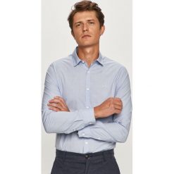 Armani Exchange - Koszula. Niebieskie koszule męskie Armani Exchange, s, bez wzorów, z bawełny, klasyczne, z klasycznym kołnierzykiem, z długim rękawem. Za 419,90 zł.