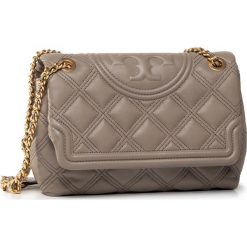 Torebka TORY BURCH - Fleming Soft Convertible Shoulder Bag 56716 Gray Heron 082. Szare torebki klasyczne damskie Tory Burch, bez wzorów, ze skóry, klasyczne, bez dodatków. Za 2249,00 zł.