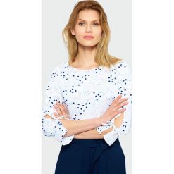 Elegancka bluzka z rękawem 3/4. Szare bluzki damskie Greenpoint, bez wzorów, z wiskozy, eleganckie, bez kołnierzyka, bez rękawów. Za 79,99 zł.