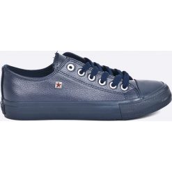 Big Star - Tenisówki. Niebieskie trampki i tenisówki damskie marki BIG STAR, bez wzorów, z gumy, na sznurówki. Za 89,90 zł.
