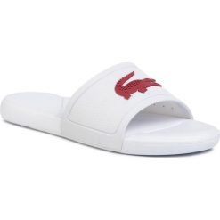 Klapki LACOSTE - L.30 Slide 120 1 Cuj 7-39CUJ00061T4 Wht/Dk Pnk. Białe klapki damskie Lacoste, bez wzorów, z tworzywa sztucznego, bez obcasa. Za 169,00 zł.