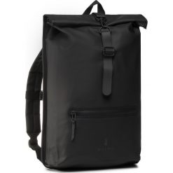 Plecak RAINS - Roll Top Rucksack 1316 Black 01. Czarne torby męskie skórzane Rains, bez wzorów, ze skóry ekologicznej, sportowe. Za 429,00 zł.