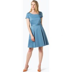 BOSS - Sukienka damska – Dalene, niebieski. Niebieskie sukienki damskie Boss, na co dzień, bez wzorów, eleganckie, bez kołnierzyka, bez rękawów, rozkloszowane. Za 799,95 zł.