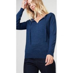 Rodier sweter damski 42 niebieski. Niebieskie swetry damskie Rodier, bez wzorów, bez rękawów, z kapturem. Za 179,00 zł.