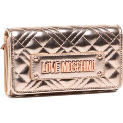 Duży Portfel Damski LOVE MOSCHINO - JC5623PP0AKA0905 Rame. Żółte portfele damskie Love Moschino, bez wzorów, ze skóry ekologicznej. Za 399,00 zł.