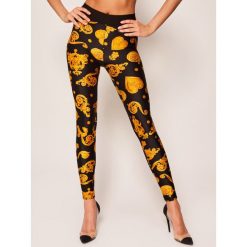 Legginsy Versace Jeans Couture D5HVB162. Czarne spodnie damskie Versace Jeans Couture, z elastanu. Za 649,00 zł.