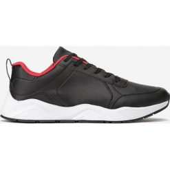 Czarno-Czerwone Buty Sportowe Redmond. Czarne buty sportowe męskie Born2be, na sznurówki. Za 99,99 zł.