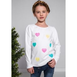 Bluzki dziewczęce: Biała Bluzka NDZ7687