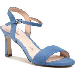 Sandały MENBUR - 21304 Jeans 0051. Niebieskie klapki damskie Menbur, bez wzorów, z jeansu, bez obcasa, na obcasie. Za 269,00 zł.