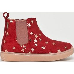 Mrugała - Buty dziecięce Juli Ruby Star. Czerwone botki dziewczęce Mrugała, z okrągłym noskiem, bez zapięcia. W wyprzedaży za 139,90 zł.