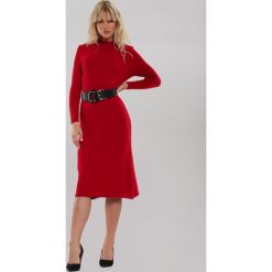 Czerwona Sukienka In The Night. Czerwone sukienki damskie Renee, s, bez wzorów, z dzianiny, bez kołnierzyka, bez rękawów. Za 119,99 zł.