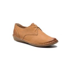 LASOCKI COMFORT ISKRA-06 Camel. Brązowe półbuty damskie Lasocki Comfort, bez wzorów, ze skóry, bez obcasa, bez zapięcia. Za 149,99 zł.