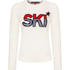 Sweter PERFECT MOMENT. Białe swetry damskie Perfect Moment, z napisami, z wełny, retro, bez rękawów, bez kaptura. W wyprzedaży za 955,00 zł.