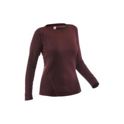 Sweter turystyczny NH100 damski. Czerwone swetry damskie QUECHUA, m, bez wzorów, z poliesteru, bez rękawów, bez kaptura. Za 19,99 zł.