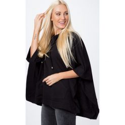 Bluzy damskie: Bluza ponczo czarna MP17411