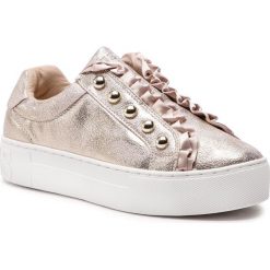 Sneakersy GUESS - FL5MEZ LEL12 PLATI GOLD. Czerwone sneakersy damskie Guess, z materiału. Za 579,00 zł.