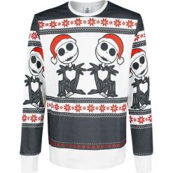 Miasteczko Halloween Christmas Sweater Bluza wielokolorowy. Szare bluzy męskie marki Miasteczko Halloween, xl, z nadrukiem, z okrągłym kołnierzem, bez rękawów, bez kaptura. Za 90,99 zł.