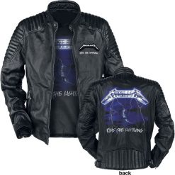 Metallica Ride The Lightning Kurtka skórzana czarny. Czarne kurtki męskie marki Metallica, xl. Za 934,90 zł.