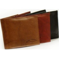 Brązowy Portfel męski Bag Street - skóra cielęca. Brązowe portfele męskie marki Bag Street, z materiału. Za 44,90 zł.