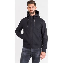 BLUZA Emporio Armani. Czarne bluzy męskie m, z nadrukiem, z materiału, z kapturem. Za 1055,40 zł.